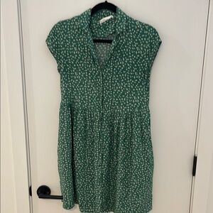 OAK + FORT Green Floral Shirt